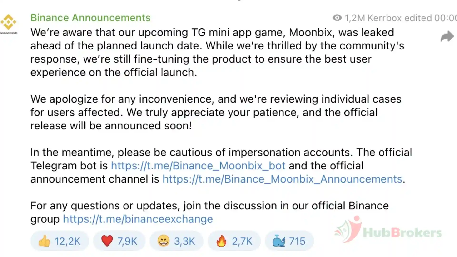 Binance Xác Nhận Moonbix Là Dự Án Game Trên Telegram, Đồng Thời Cảnh Báo Về Lừa Đảo - Ngày 18/09/2024