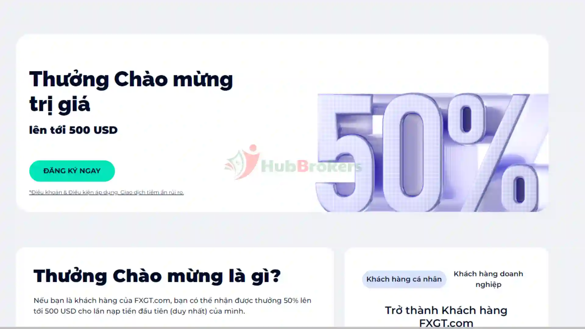 Chương Trình Khuyến Mãi "50% Welcome Bonus" Từ FXGT.com - Cơ Hội Tăng Giá Trị Khoản Nạp Lên Đến 50%! - Ngày 25/07/2024
