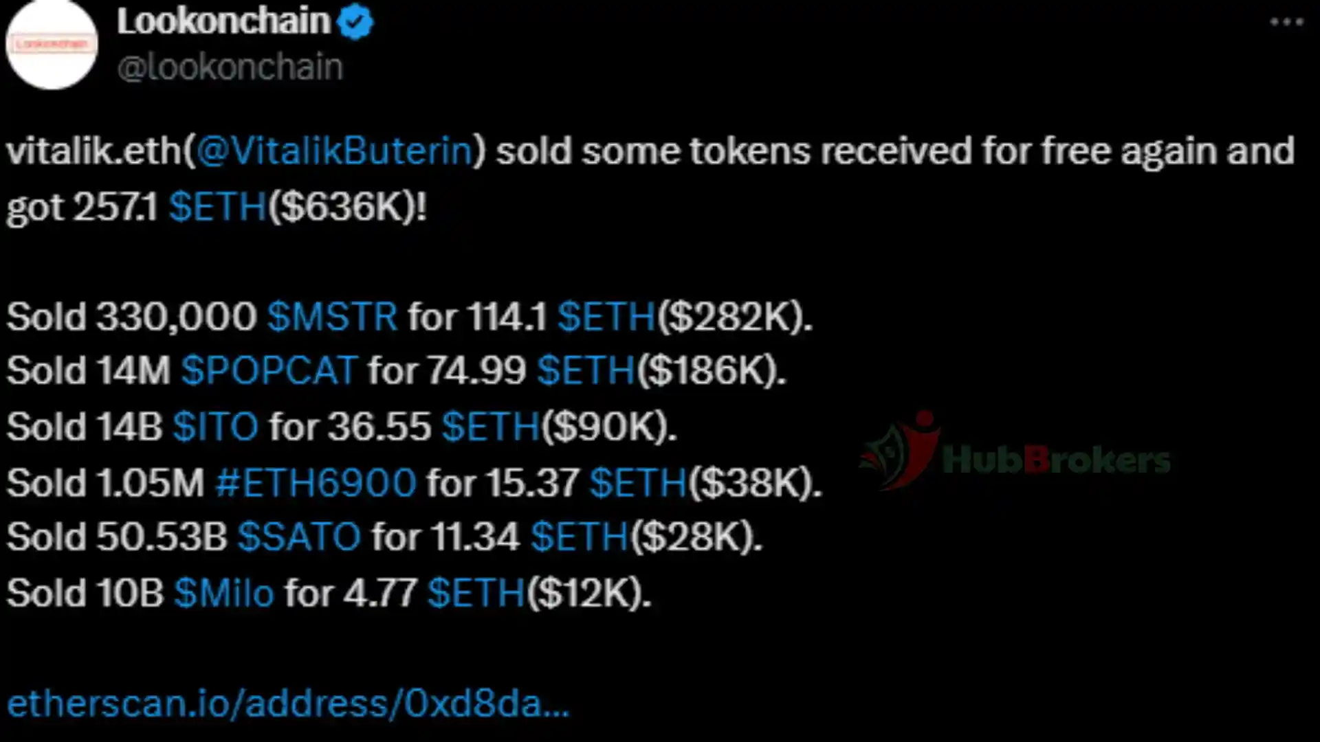 Vitalik Buterin Thu Lợi Hơn 600.000 Đô La Từ Memecoin - Ngày 13/10/2024