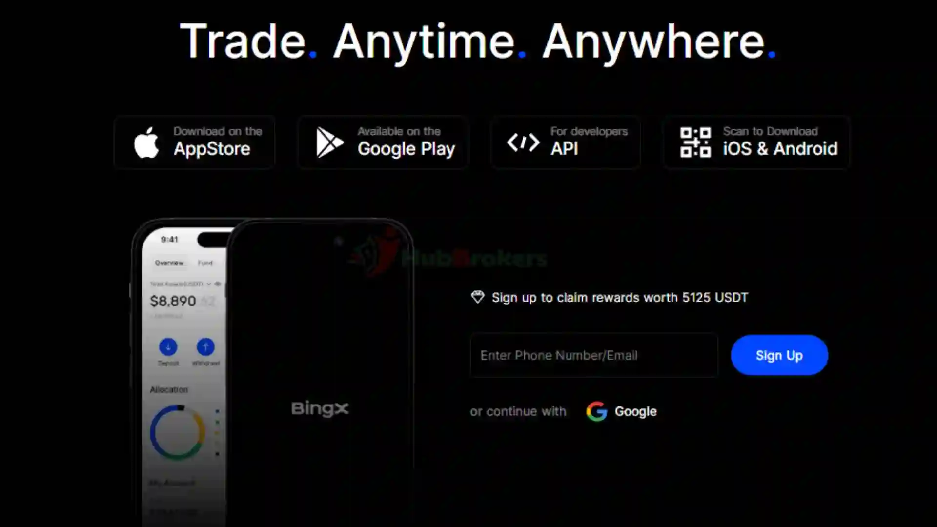 BingX cung cấp nền tảng BingX Web và App