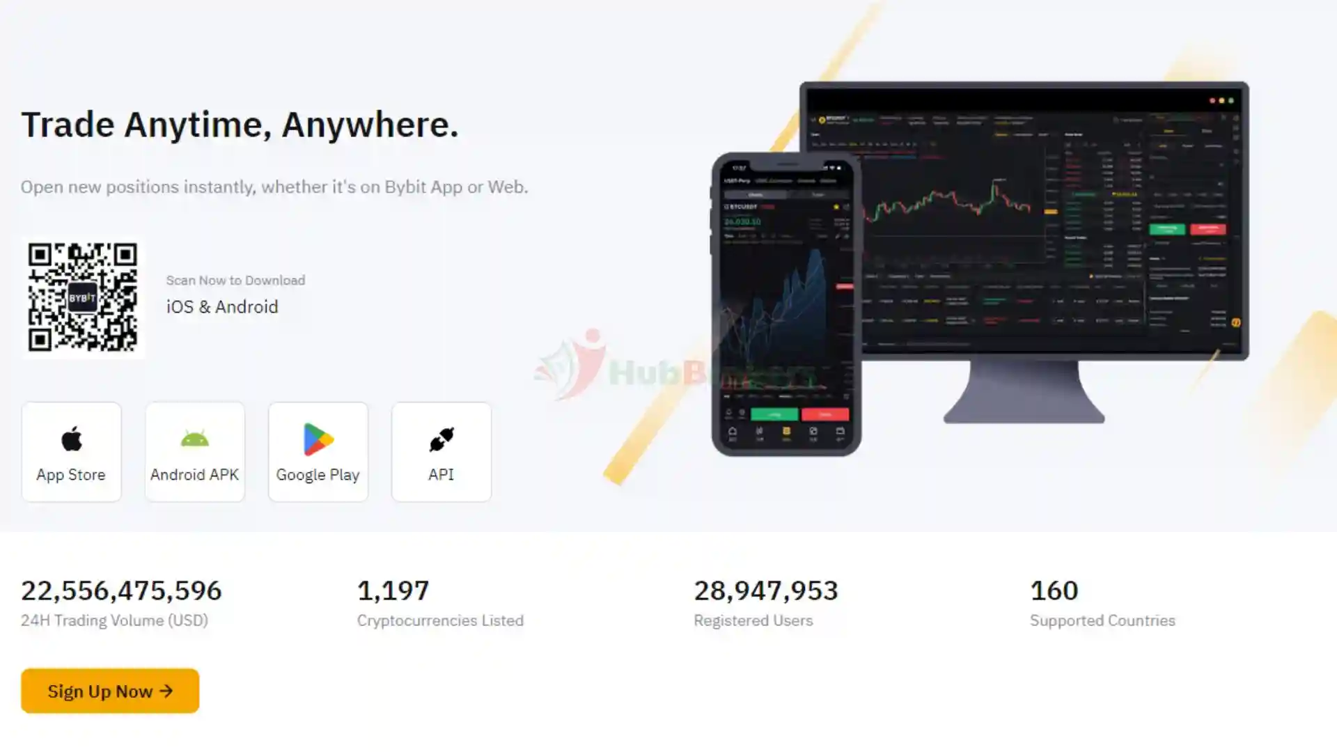 Bybit cung cấp nền tảng Bybit Web và App